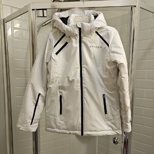 Spyder White Ski & Snow Jacket